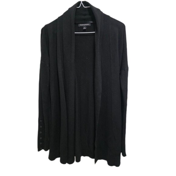 1159 Banana Republic Cowl Neck Long Sleeve Open Sweater Black - Picture 1 of 1